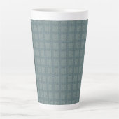 Tweedy Wool Aqua und grünes Muster Milchtasse (Vorderseite)