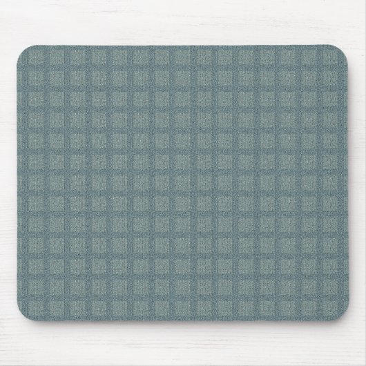 Tweedy Wool Aqua und grünes Muster Mousepad (Vorne)