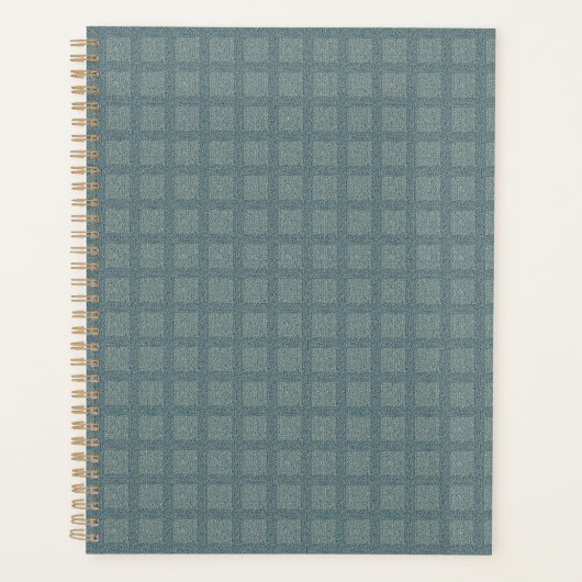Tweedy Wool Aqua und grünes Muster Planer (Vorderseite)