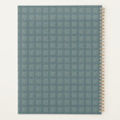 Tweedy Wool Aqua und grünes Muster Planer (Rückseite)