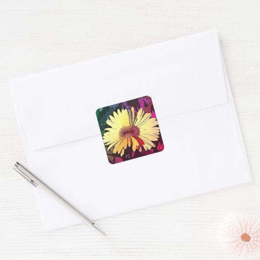 Tween Gerbera Daisy gelbe Aufkleber (Umschlag)