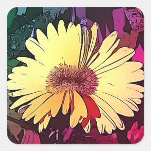 Tween Gerbera Daisy gelbe Aufkleber