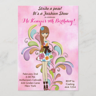 Tween Girl Fashion - Einladung zum Geburtstag