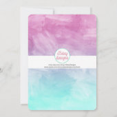 Tween Girl Geburtstagsparty - Farbgestaltung Einladung (Rückseite)