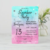 Tween Girl - Slumber Party Wasserfarbe Einladung (Stehend Vorderseite)
