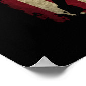 Tween Girls Softball Stuff USA Flag Poster (Ecke)