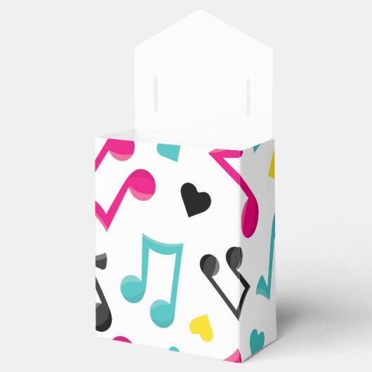 Tween musical note pattern Gastgeschenk box Geschenkschachtel (Geöffnet)