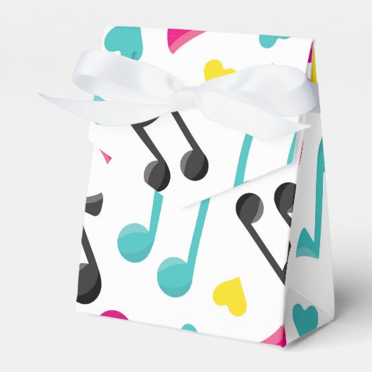 Tween musical note pattern Gastgeschenk box Geschenkschachtel (Vorderseite)