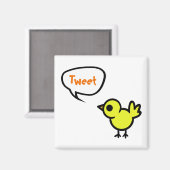 Tweet Bird Magnet (Vorderseite/Rückseite)