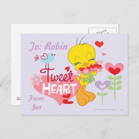 Tweet Heart Postkarte (Vorne/Hinten)