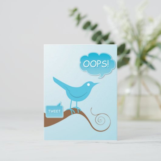 Tweet! Postkarte (Stehend Vorderseite)