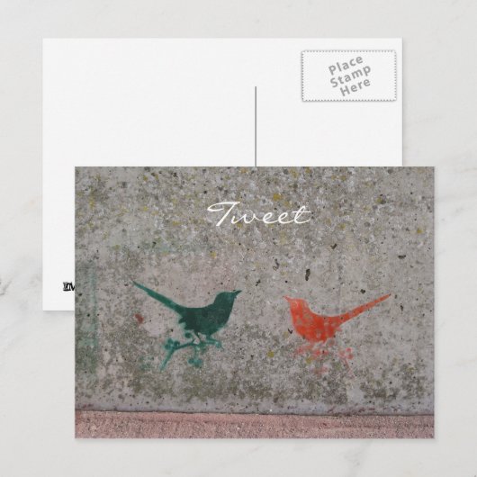 Tweet Postkarte (Vorne/Hinten)
