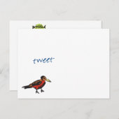 tweet sagte der rote Robin Postkarte (Vorne/Hinten)