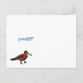 tweet sagte der rote Robin Postkarte (Vorderseite)