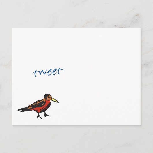 tweet sagte der rote Robin Postkarte (Vorderseite)
