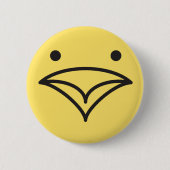 Tweet Tweet Funny Little Yellow Bird Face Button (Vorderseite)