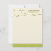 Tweet! Tweet! Maßgeschneiderte flache Mitteilungsk Mitteilungskarte (Vorderseite)