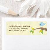 Tweet! Tweet! Rücksendeadressen-Aufkleber (gelb) (Insitu)