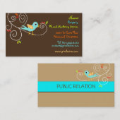 Tweet, tweet.. SEO-Marketing/DIY-Hintergrundfarbe Visitenkarte (Vorne/Hinten)