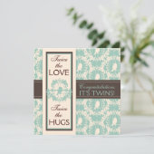 Tweet Tweet Twins Square Karte (Stehend Vorderseite)