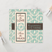 Tweet Tweet Twins Square Karte (Vorderseite/Rückseite Beispiel)