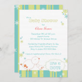 Tweet Tweet Winter Birds Baby Shower Einladung (Vorne/Hinten)