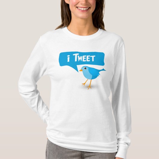 Tweet Twitter Bird Ladys Top (Vorderseite)