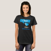 Tweet Twitter Blue Bird Ladys T-Shirts (Vorne ganz)