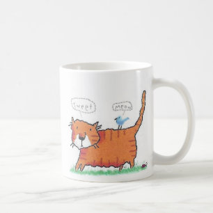 "TWEET und MEOW" Kaffeetasse
