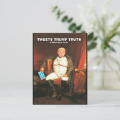 Tweete Trump Truth Postkarte (Stehend Vorderseite)