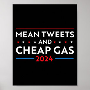 Tweete und billig Gas Funny 2024 Pro Trump Männer  Poster