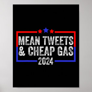 Tweete und billig Gas Funny 2024 Pro Trump Poster