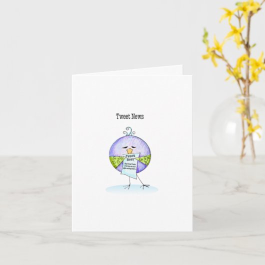 Tweeten E. Doodle notecard Karte (Gelbe Blume)