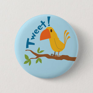 Tweeten Vogel-Knopf Button