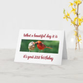 TWEETEND VÖGEL **21. GEBURTSTAG WÜNSCHE** KARTE (Gelbe Blume)