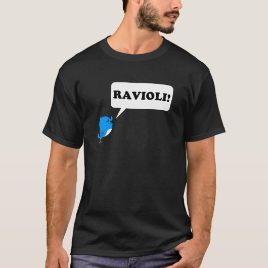 Tweeter - Ravioli-Shirtschwarzes T-Shirt (Vorderseite)