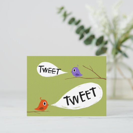 Tweeters Postkarte (Stehend Vorderseite)