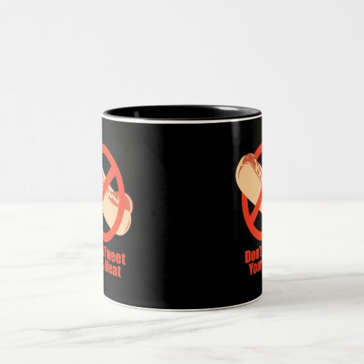 Tweetet nicht Ihr Fleisch Zweifarbige Tasse (Mittel)