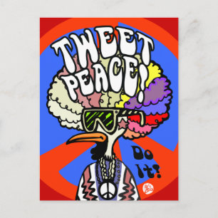 Tweetetest Frieden! Postkarte