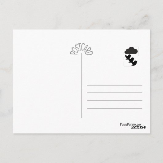 Tweetstorms Haiku Postcard Postkarte (Rückseite)