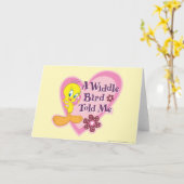 TWEETY™ "A Widdle Bird Told Me" Karte (Gelbe Blume)