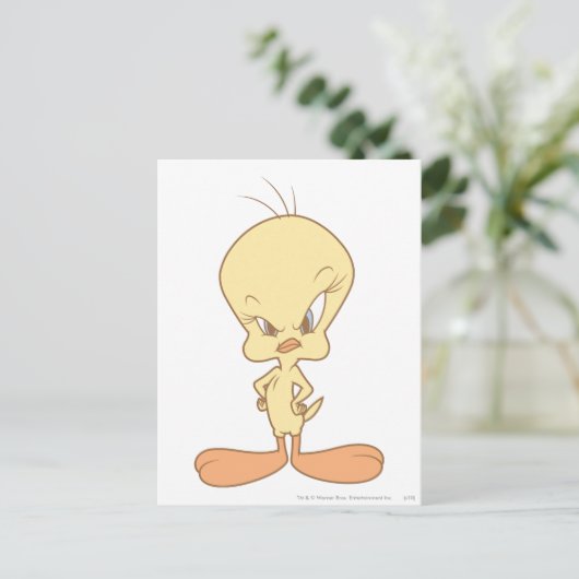 TWEETY™ Angry Postkarte (Stehend Vorderseite)