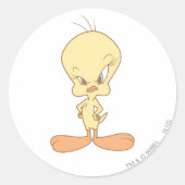 TWEETY™ Angry Runder Aufkleber (Vorderseite)