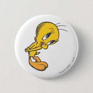 Tweety Bashful Button