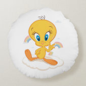 Tweety Bird Rundes Kissen (Rückseite)