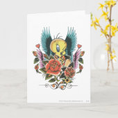 Tweety Blaue Flügel Karte (Gelbe Blume)