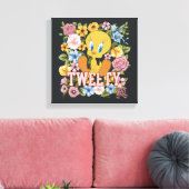 TWEETY™ Blumenstickerei Grafik Leinwanddruck (Insitu (Wohnzimmer))