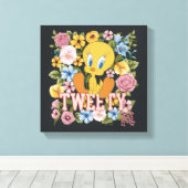 TWEETY™ Blumenstickerei Grafik Leinwanddruck (Insitu (Holzboden))