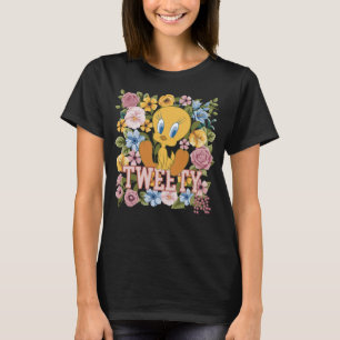 TWEETY™ Blumenstickerei Grafik T-Shirt