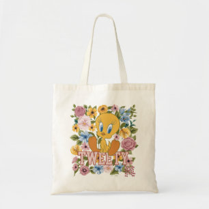 TWEETY™ Blumenstickerei Grafik Tragetasche